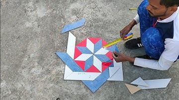 How to make tiles center wall and floor design use to kitchen bathroom room lubi