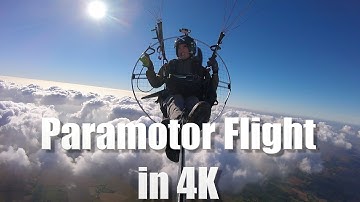 4k Paramotoring around the clouds