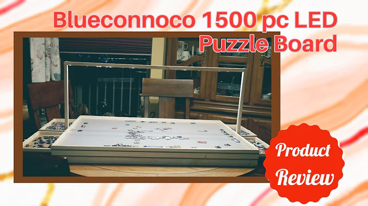 Wooden Puzzle Board LED - Bluconneco Puzzle Table Folding Legs Cover 4 Drawers for Puzzle, Portable