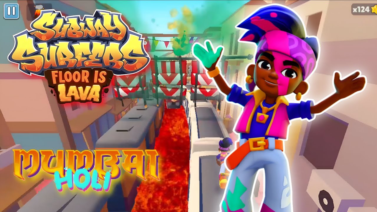 Subway Surfers FLOOR IS LAVA in Mumbai Holi 2025 - Subway Surfers No Floor Challenge!