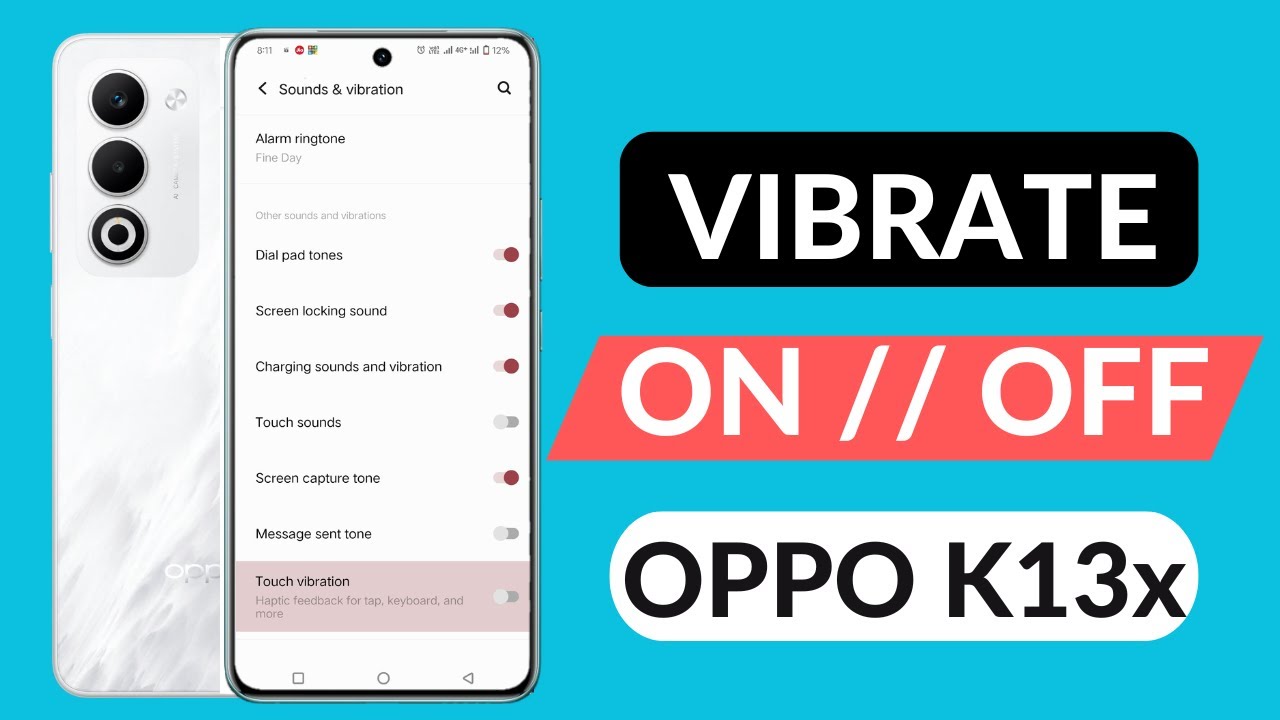 oppo k13x 5g vibration Setting oppo k13x 5g Vibrate Problem / oppo k13x 5g Touch Vibration Off