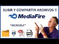 Como subir archivos a mediafire y compartir el link 2024  subir archivo a mediafire espaol