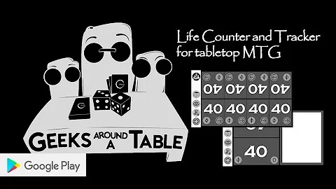 Commander Geek's Life Counter - MTG life tracker that can track up to 8 EDH players and a notepad
