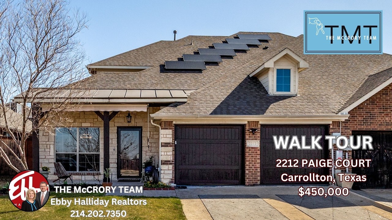 Walk Through Tour Of A Fantastic Half Duplex In Carrollton Texas That Is For Sale.