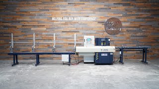 2011 AlfaMacchine T300 Automatica Automatic Vertical Miter Saw Cutting Process Machine