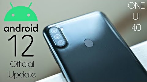 Samsung Galaxy A11 Official Android 12 ONE UI 4.0 Update