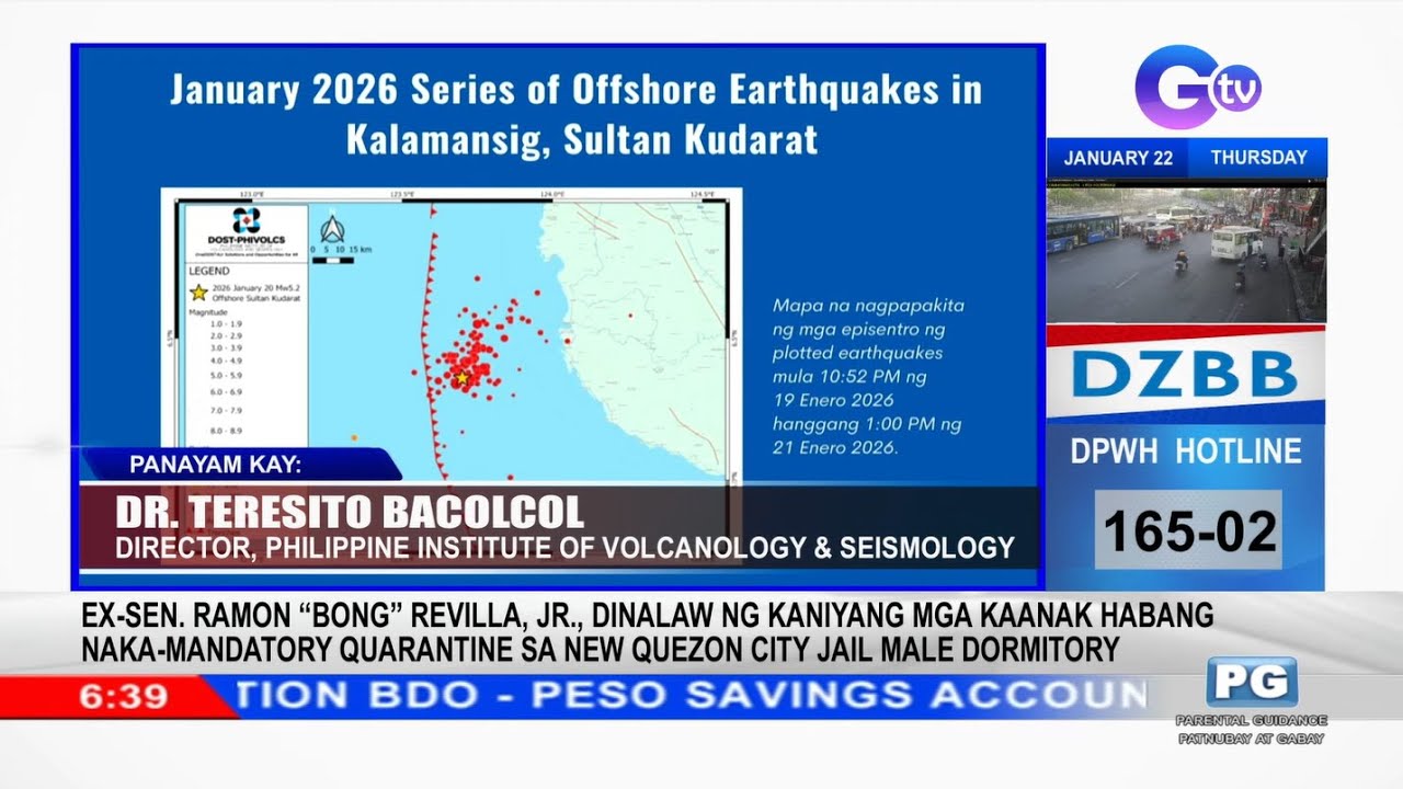 565 earthquakes, naitala sa Kalamansig, Sultan Kudarat sa loob ng 3 araw — PHIVOLCS