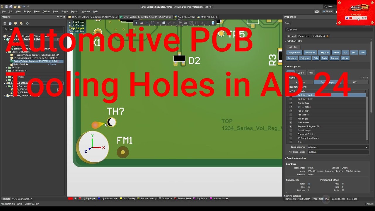 Учебное пособие по Altium Designer, часть 48: Как создать символы и посадочные места для инструме...
