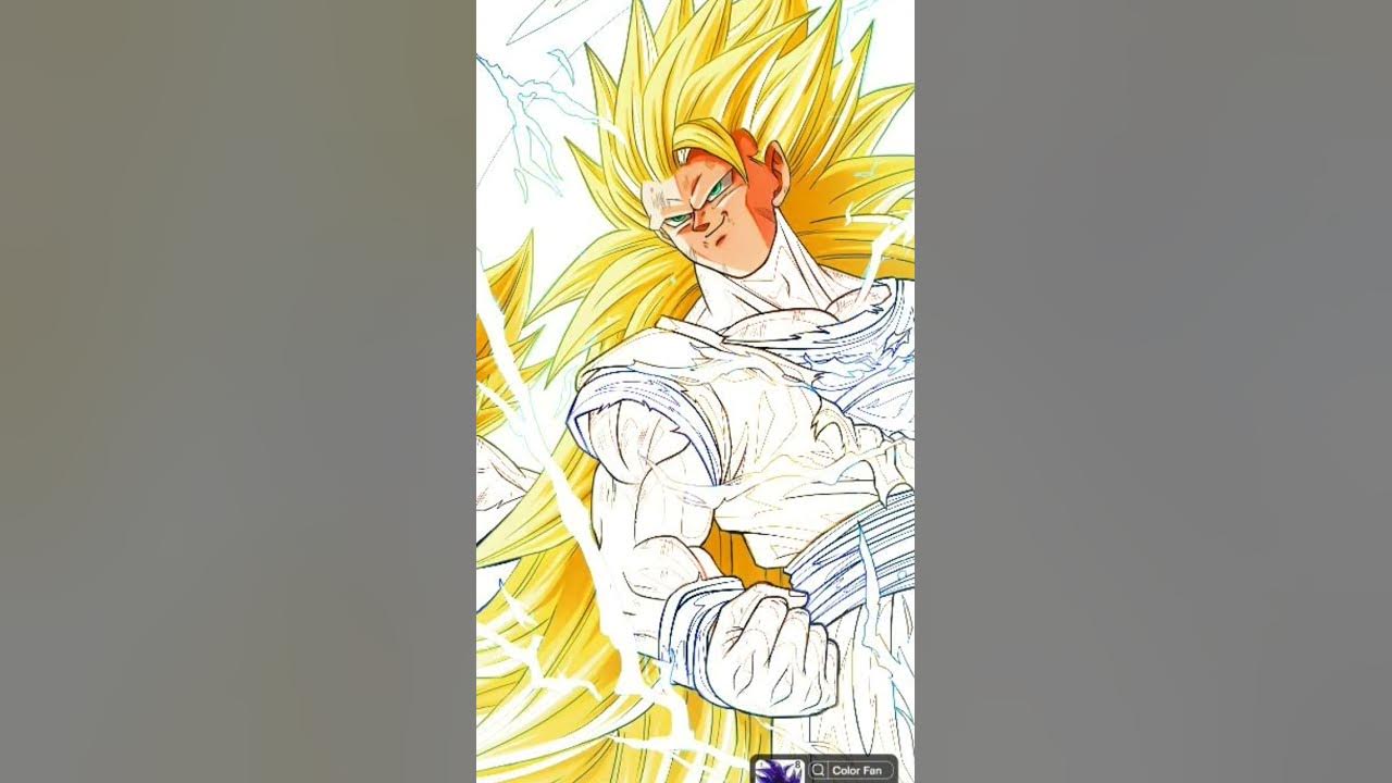 Goku Super Saiyan 3 Digital Graphic · Creative Fabrica