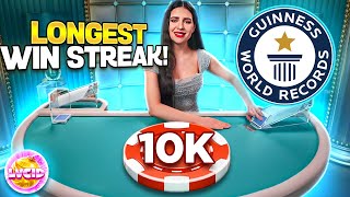 MY LONGEST WIN STREAK EVER ON PRIVATE TABLE BLACKJACK!