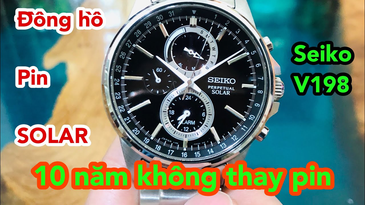 Review Đồng hồ Seiko Perpetual Solar V198-0AC0 - Made in Japan | Quang Lâm  - YouTube