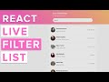 React Live Filtering List: Build a Searchable Item List with React and Vite