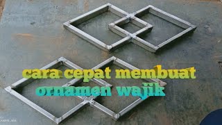 Tutorial.,cara membuat ornamen wajik untuk pagar