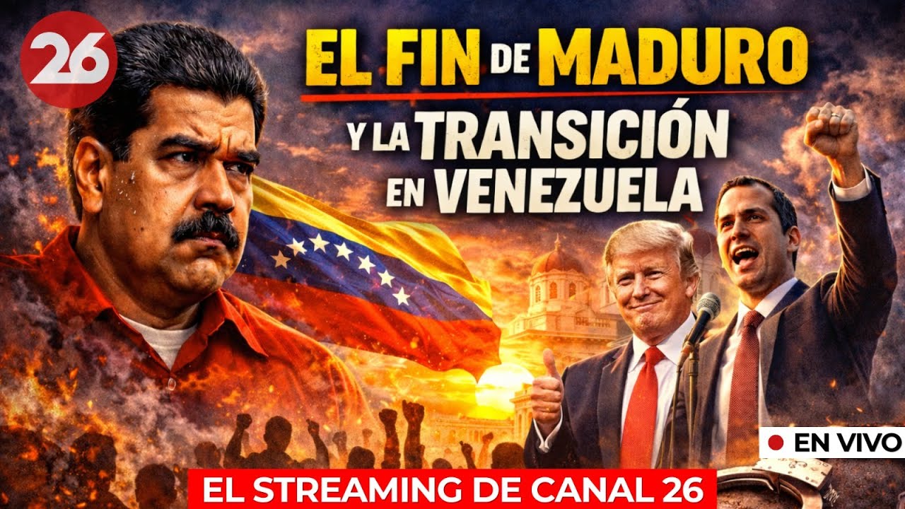 🚨El fin de MADURO y la transición en VENEZUELA | El streaming de Canal 26 en vivo