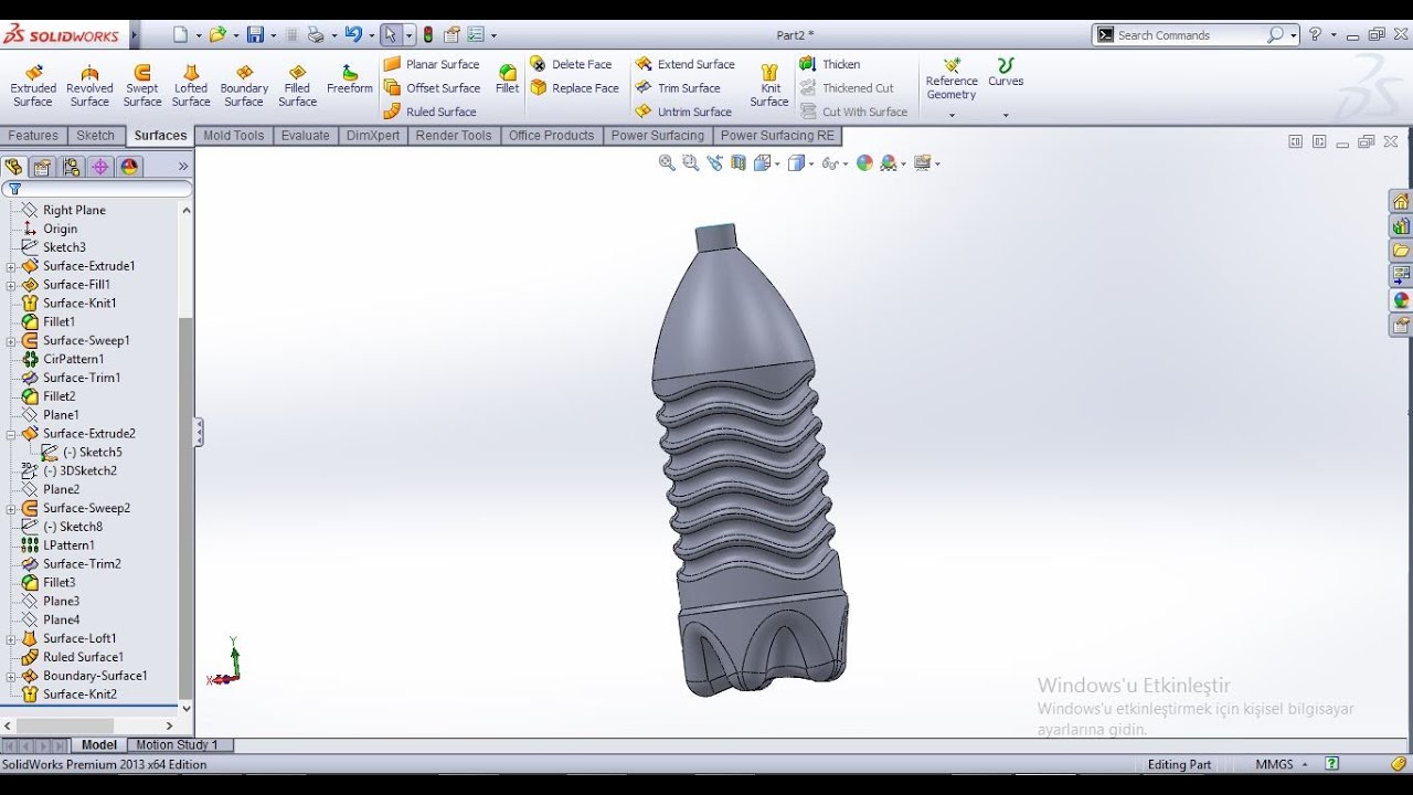 SolidWorks Water Bottle YouTube