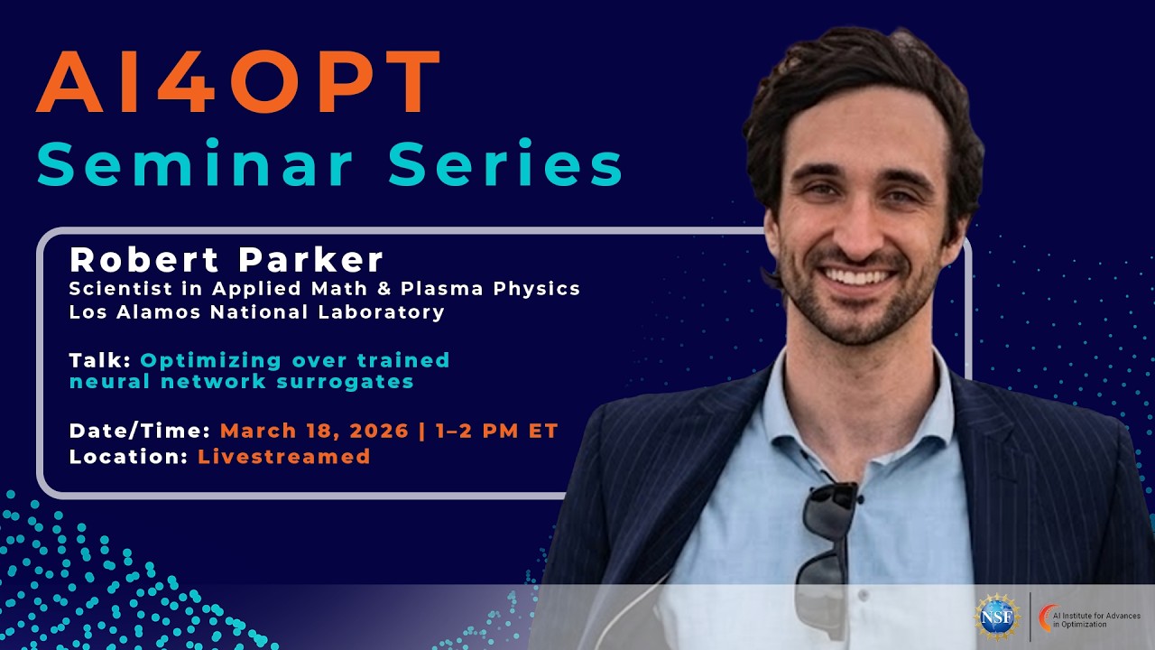 AI4OPT Seminar: Optimizing over trained neural network surrogates