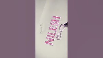 Name lettering 🪄.#shorts#satisfying #name lettering #@NILESH