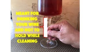 Cleaning wine glasses: breaking fewer - james melendez