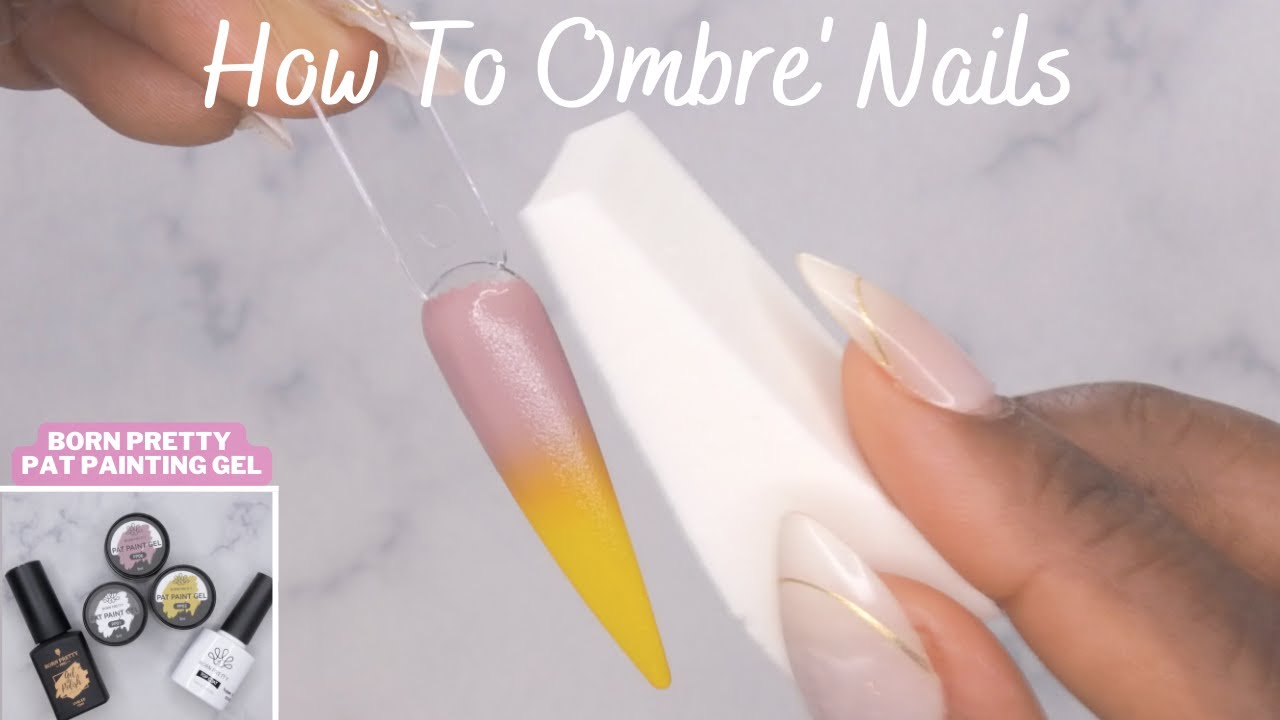 The EASIEST Way To Do Ombré Nails (Step-by-Step) | Born Pretty Pat Painting Gel & Super Top Coat