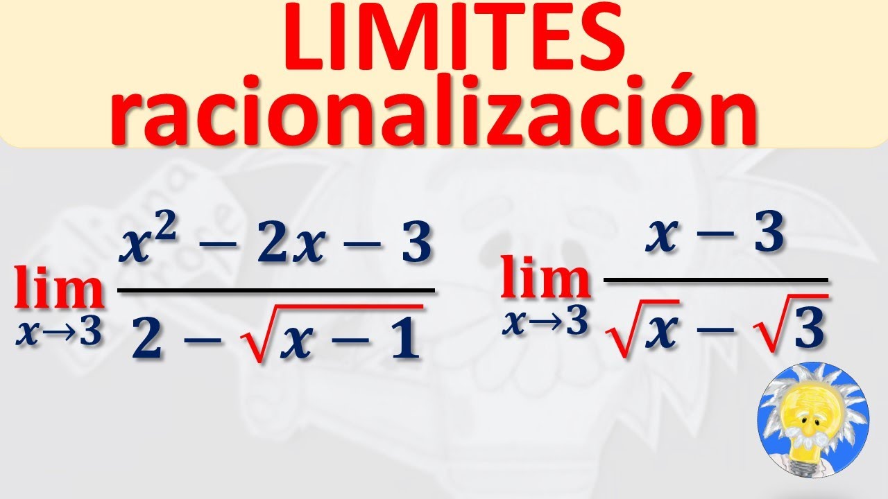 💥 Solución de LÍMITES por RACIONALIZACIÓN | Límites con raíz en el denominador | Juliana la Profe
