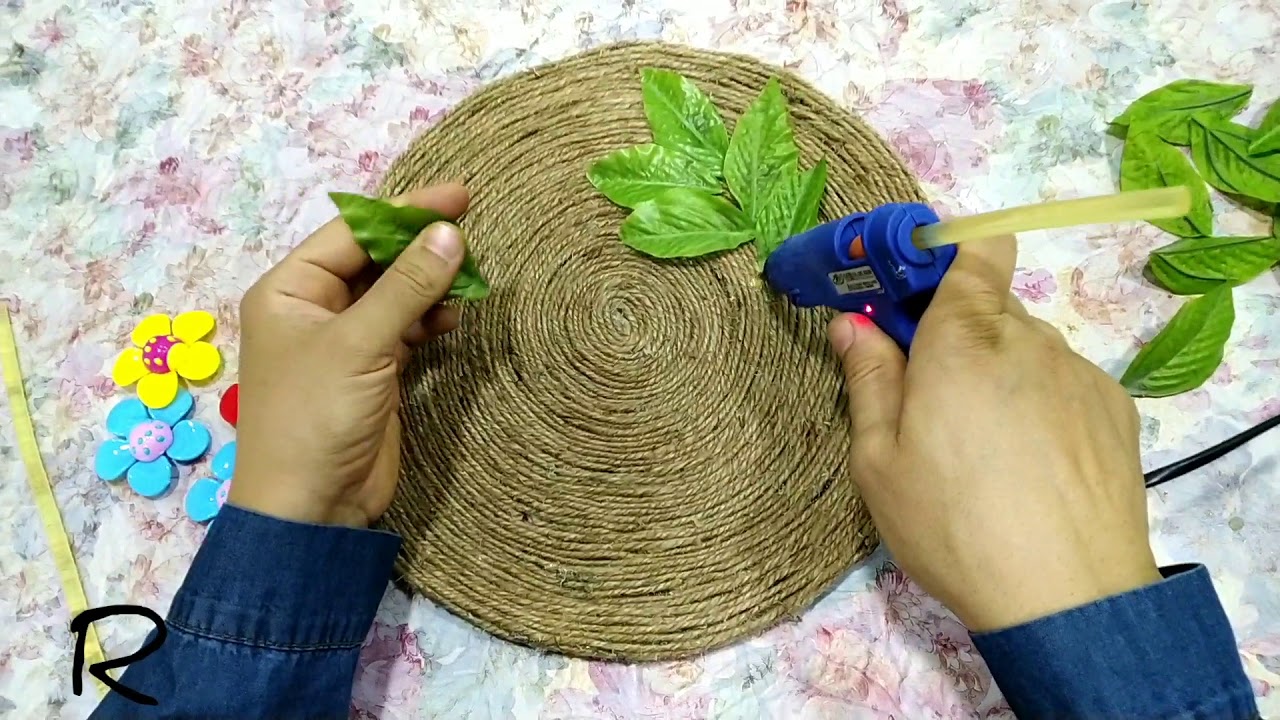 اصنعي ديكور من خيوط الخيش و بعض الأشياء المتوفرة 🎀🌿 YouTube
