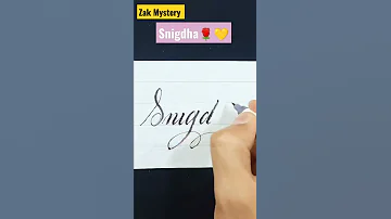 Snigdha - Comment your name Calligraphy Writing #shorts #zakmystery #calligraphy #handwriting #name