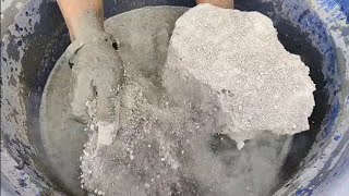 Super soft dusty sand cement with white grainy concrete dry+ water 💦 crumbling ||ASMR|| @asasmr screenshot 3