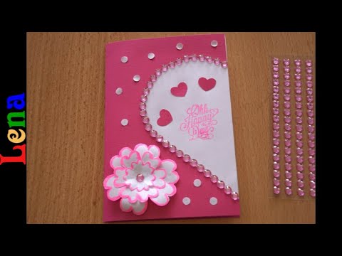 Karte zum Muttertag basteln mit Lena 💗 Mother's day greeting card - YouTube