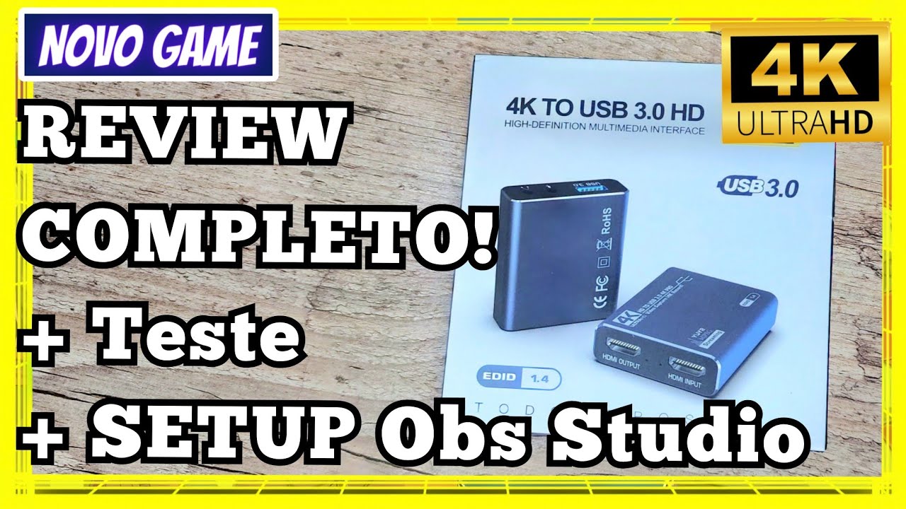 Placa De Captura De Vídeo Hdmi 4k Full Hd Usb 3.0 Testes e Configuração no OBS