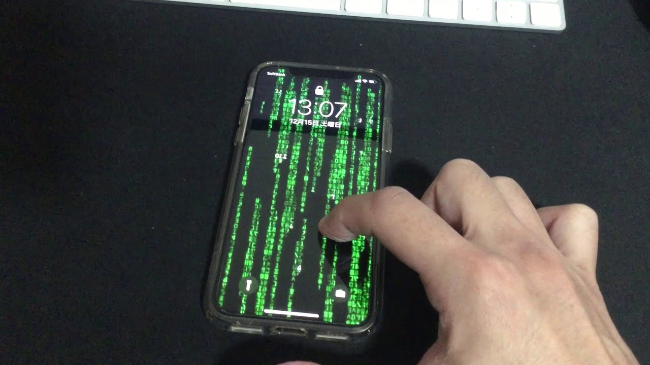 Iphonexs Live Photos マトリックス風壁紙作ってみた Youtube