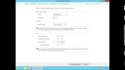 Configuring Storage Spaces in Windows 8