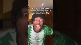 Ice Spice copied Kyle Richh and rapped about FARTS #icespice #kylerichh #nydrill #funny #shorts