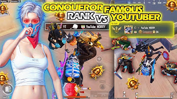 Top 200 / Conqueror Rank Full Gameplay Ended With Solo Wipe Against Full Squad Youtuber ! 