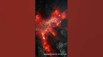 D&D | Volcanic Cavern Part 2 Grid | Animated Battle Maps