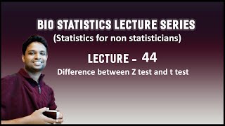 Video Lecture 44 - Difference between Z test and t test Profile