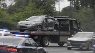 Ringgold Police officer involved in serious multiple vehicle crash on I-75 in Catoosa County