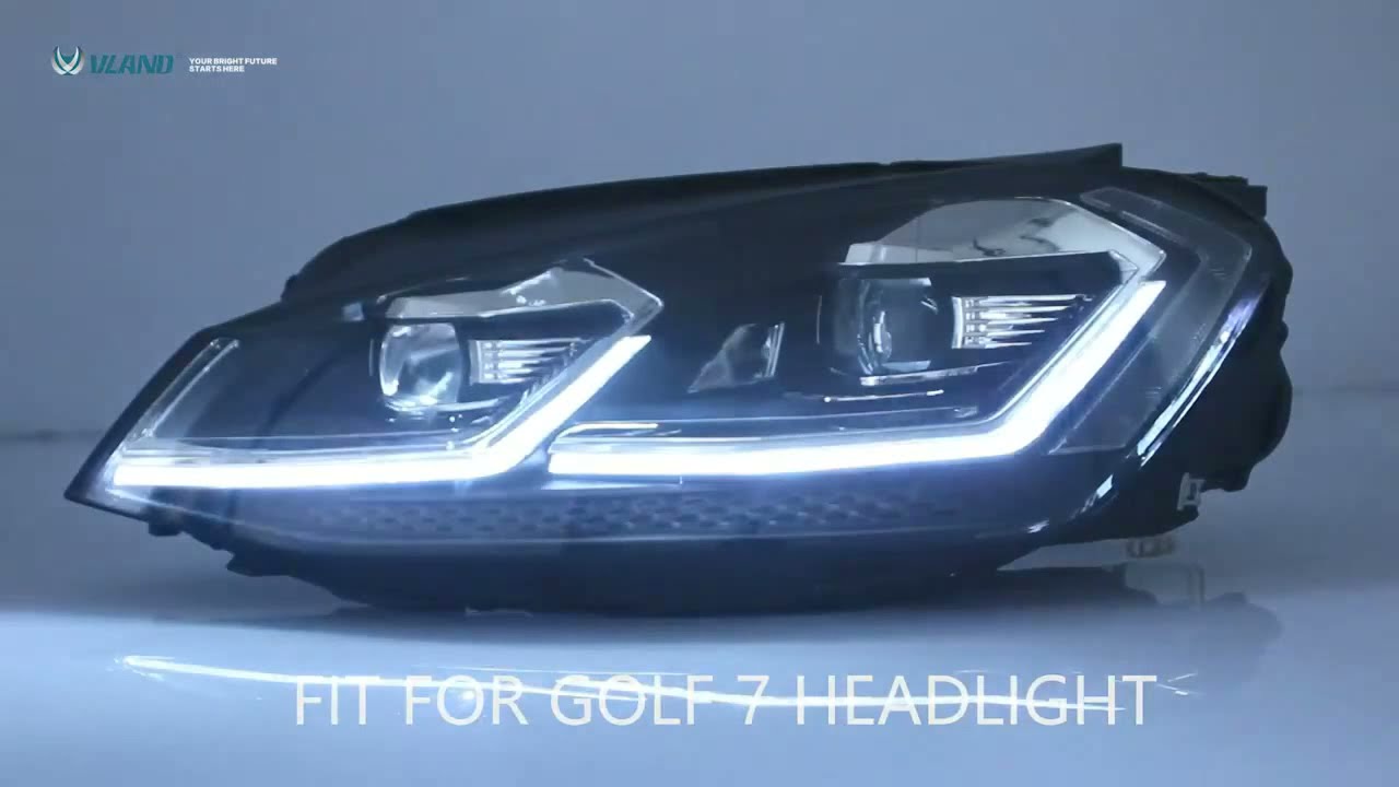 VLAND Headlight for GOLF 7 MK7 20132017 LED DRL Headlights Sequential