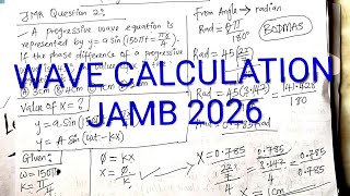 HOW TO SOLVE PROGRESSIVE WAVE EQUATIONS IN JAMB 2026 PHYSICS IN 20 SECONDS 