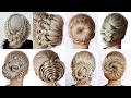 😱 9 Easy UPDO HAIRSTYLES Tutorial😍 Wedding Prom Updo perfect for long, medium & shoulder length hair