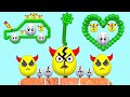 Hide Ball brain teaser games - save the pets & dogs 🆚 huggy story 2048 Gameplay part 15