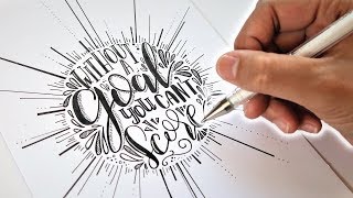 DOODLING QUOTES | Without A Goal You Can't Score | TIMELAPSE DRAWING