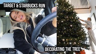 Decorating the tree! Target & Starbucks run! vlogmas day 6!