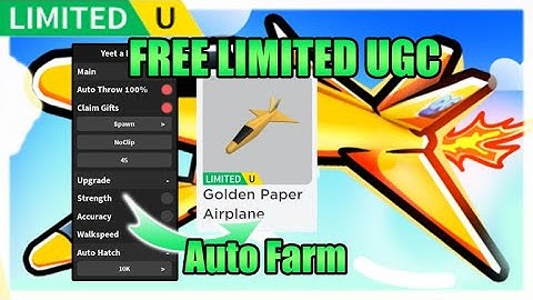 [FREE LIMITED UGC] Yeet a Plane Simulator Script • Auto Farm [Roblox]