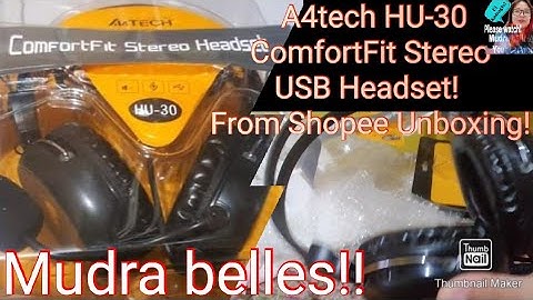 A4tech HU-30 ComfortFit Stereo USB Headset, Unboxing from Shopee!