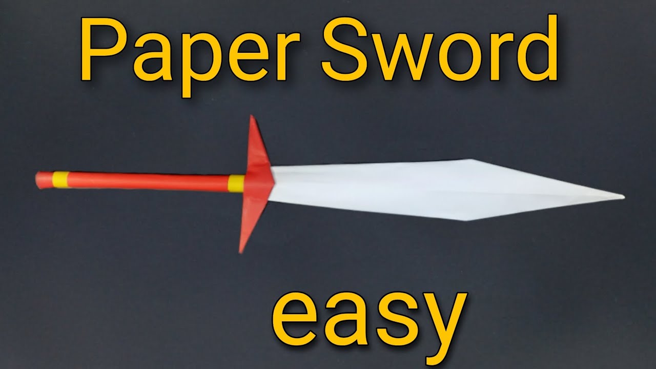 How to make a Paper Sword out of A4 paper weapons Paper Craft DIY