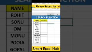 Excel SEARCH Function #excel #shortsfeed #computer #shorts