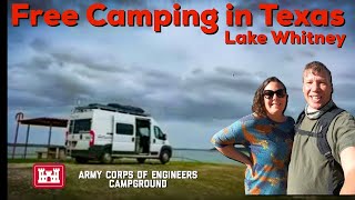 Army Corps of Engineers FREE campground~Steele Creek Park in Texas || VAN LIFE CHORES||