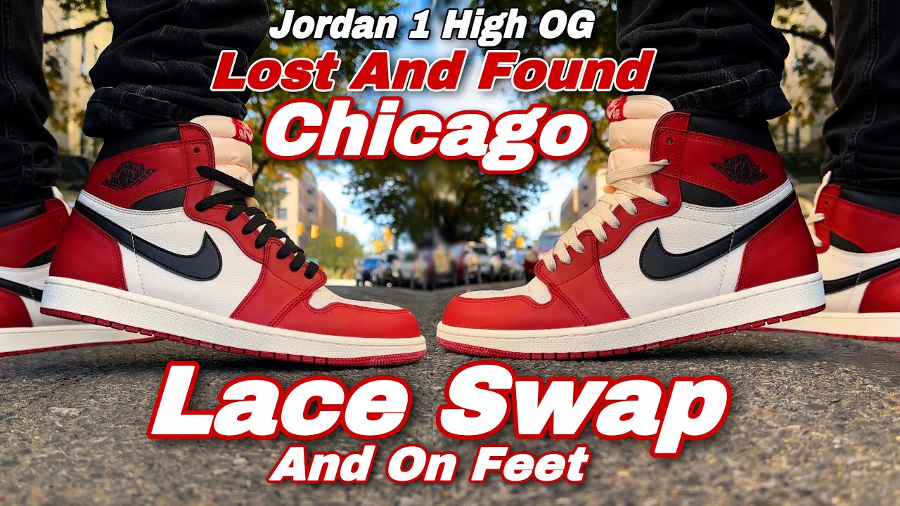 Jordan 1 Lost Found Lace Swap On Feet 500k Pairs Early Look Youtube