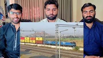 A Special Video for WAG-12B Lovers with High Speed Double Stack Container Trains| PAKISTAN REACTION