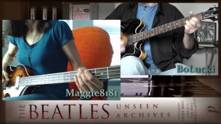 Video thumbnail of ""The Night Before" (The Beatles) guitar & bass by BoLucki & Maggie8181"